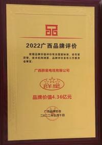 2022年广西企业品牌价值